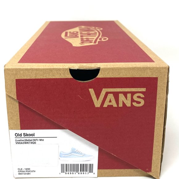 Vans Ballad Low Top Light Blue Old School Skateboarding Leather VN0A3WKT4Q0 - Picture 10 of 11